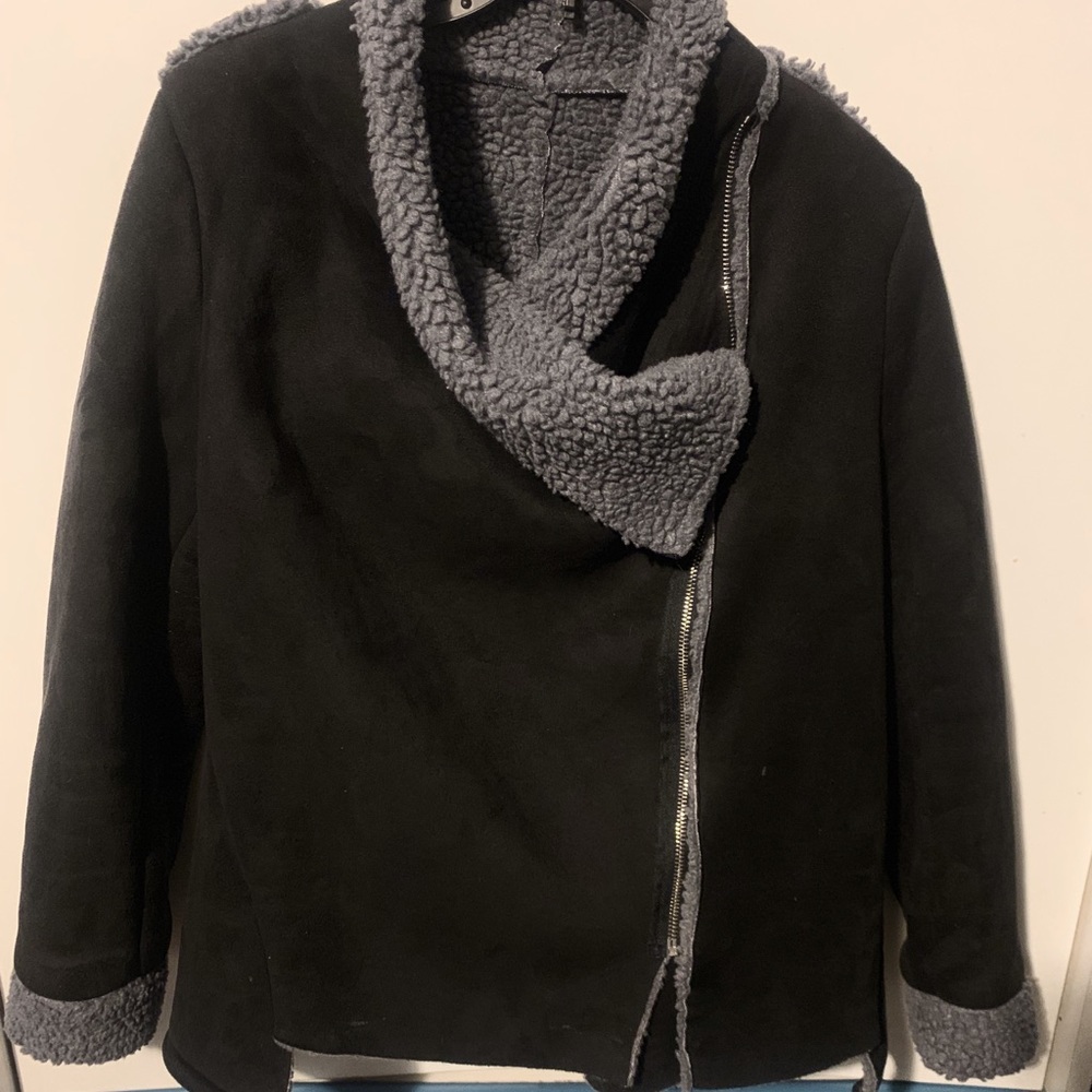 very cute asymmetrical jacket